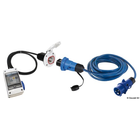
Kit tableau électrique avec prise noir inox Cruiser 16 A 
